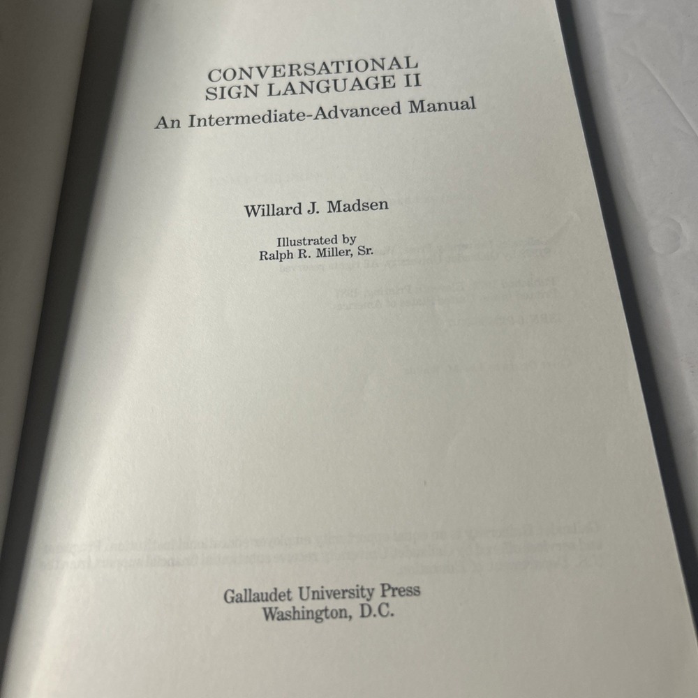 Conversational Sign Language II : An Intermediate-Advanced Manual, Paperback ... - Picture 6 of 10